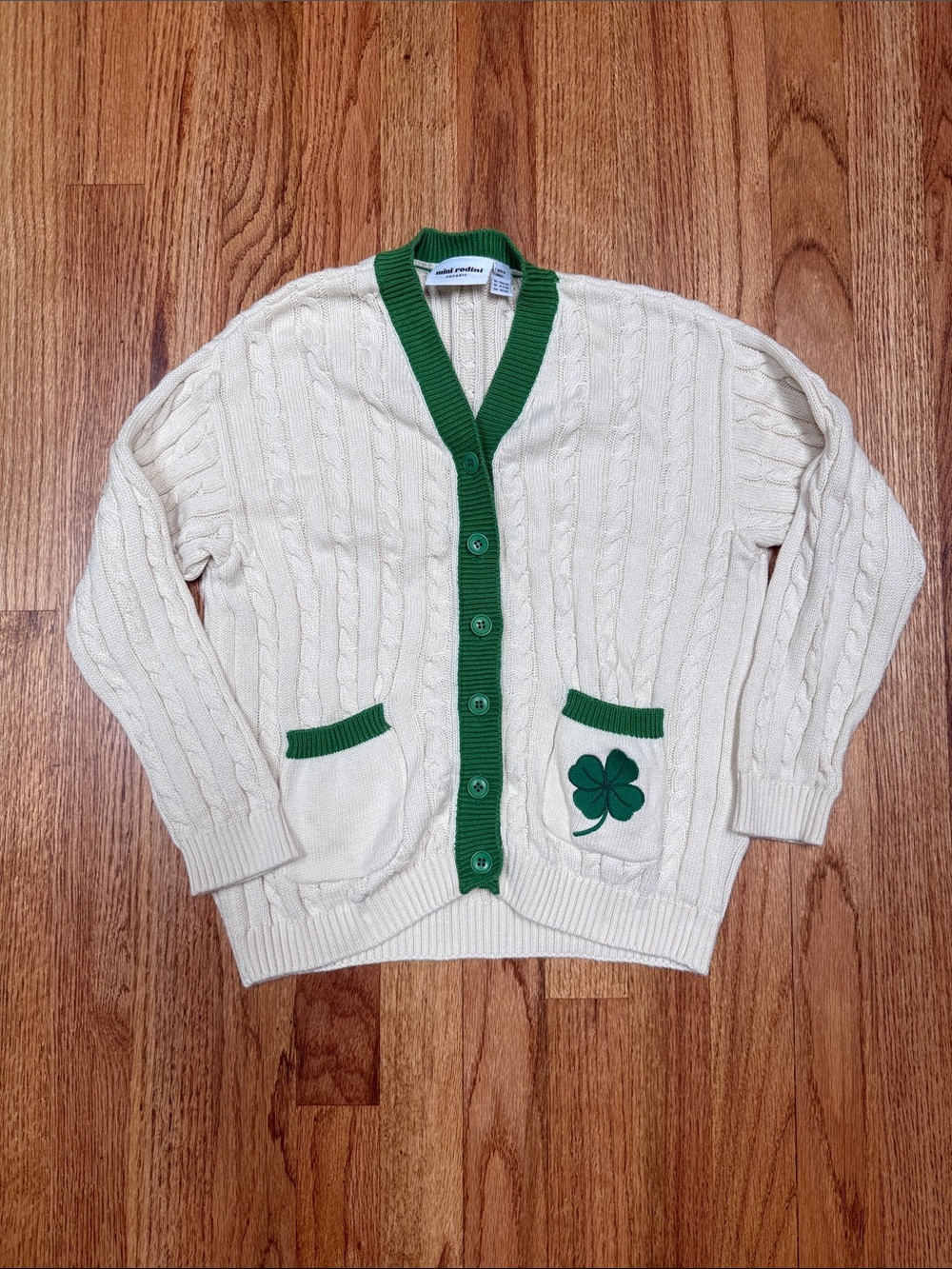 Mini Rodini clover knit cardigan size 8-9 years